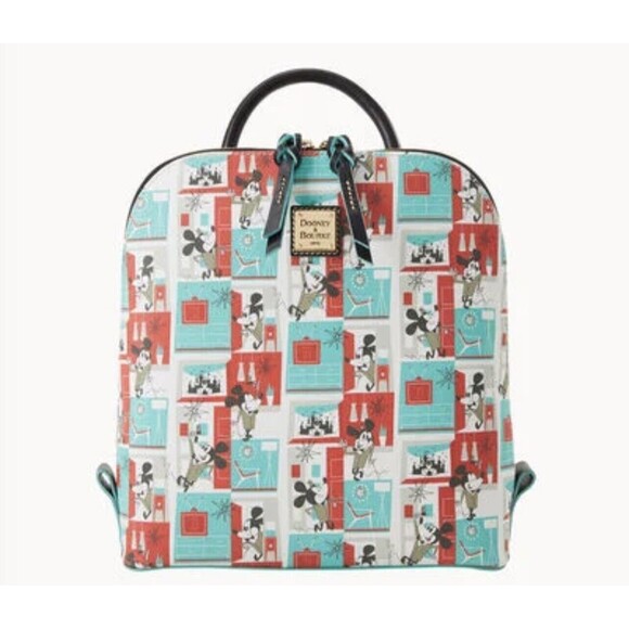 Disney Dooney & Bourke Mid Century Mickey All Over Backpack MCM New - Picture 1 of 6